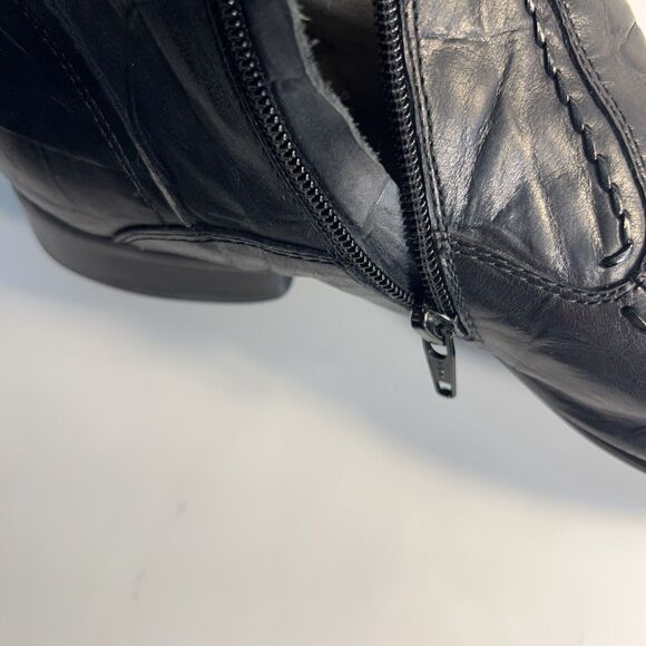 Aldo Chelsea Boots US Mens Size 9 Black Leather Zip Up EUR 42 Western Style